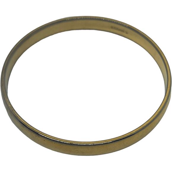 Vintage Monet Gold Tone Bangle Bracelet Classic 80s Minimalist Designer - Picture 4 of 16